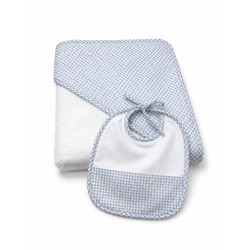CAPA DE BAÑO + BABERO "VICHY"