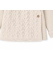 Abrigo Punto Cruzado Capucha Avellana - ¡Compra Ahora!