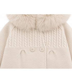Abrigo Punto Capucha Vintage - Estilo Único
